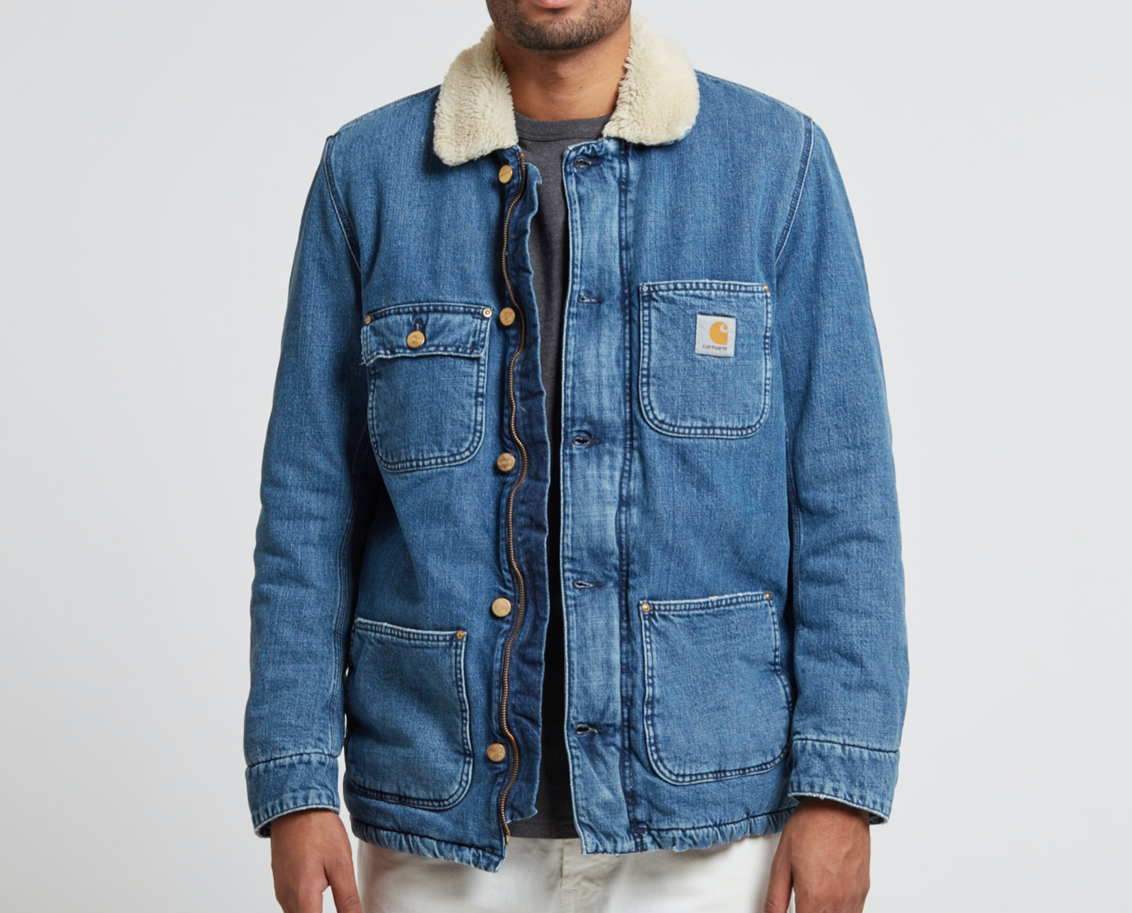carhartt fairmount coat denim