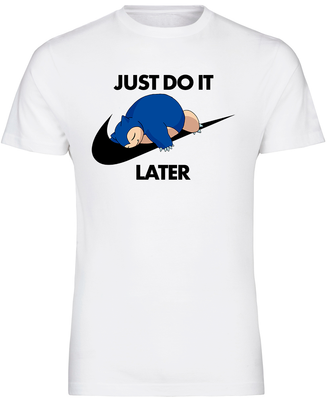 Men S Clothing Kids Pokemon Snorlax Funny Nike Inspired Just Do It Later T Shirt Exercise Tvcrespo Com Ar