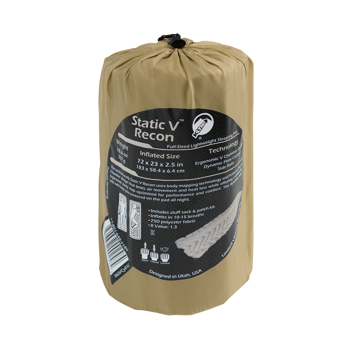 Klymit Static V Recon Lightweight Sleeping Camping Pad Brand New 54 95 Picclick