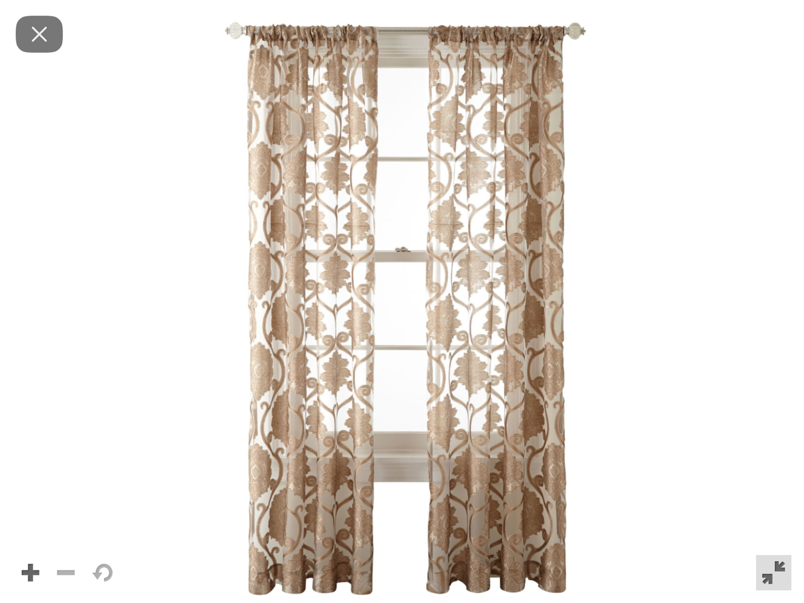 Nib Jcpenney Chris Madden Rod Pocket Viviana Sheer Gold Panel 50x84 1999 Picclick