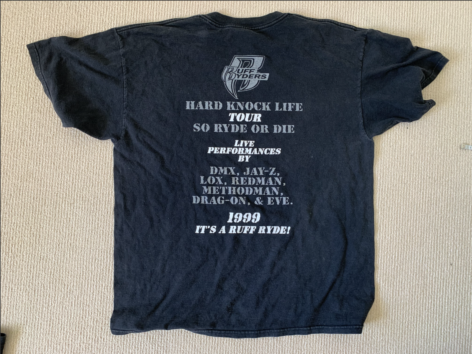 Vintage 90s Rap T Shirt Rare Vtg Ruff Ryders Hard Knock Life Tour Xl 106 17 Picclick Uk