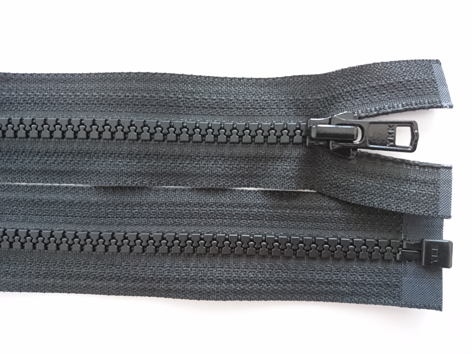 YKK Reißverschluss Schwarz teilbar 60,65,70,75,80,85,90 cm 6 mm Goldgelb