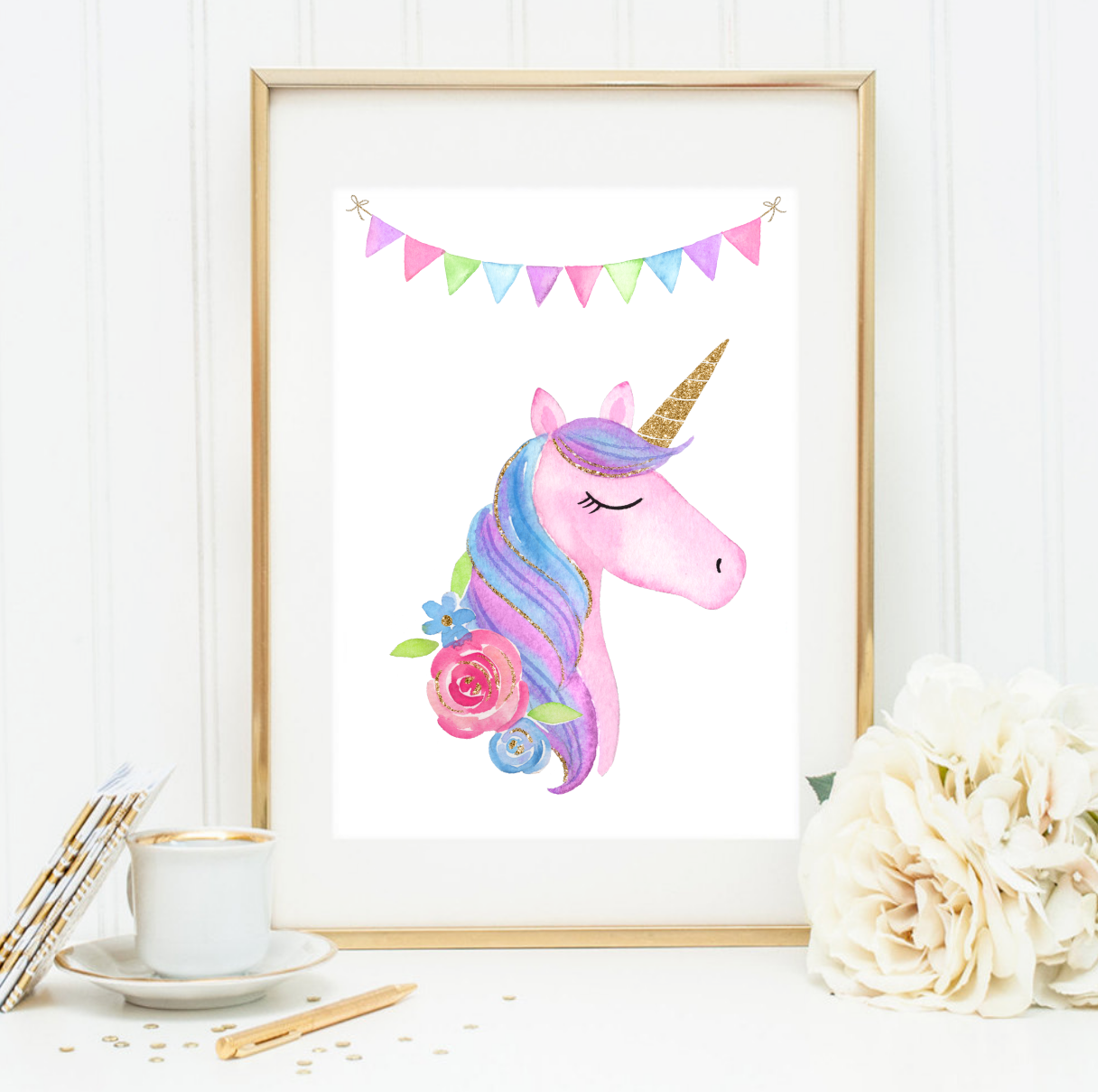 baby girl unicorn nursery