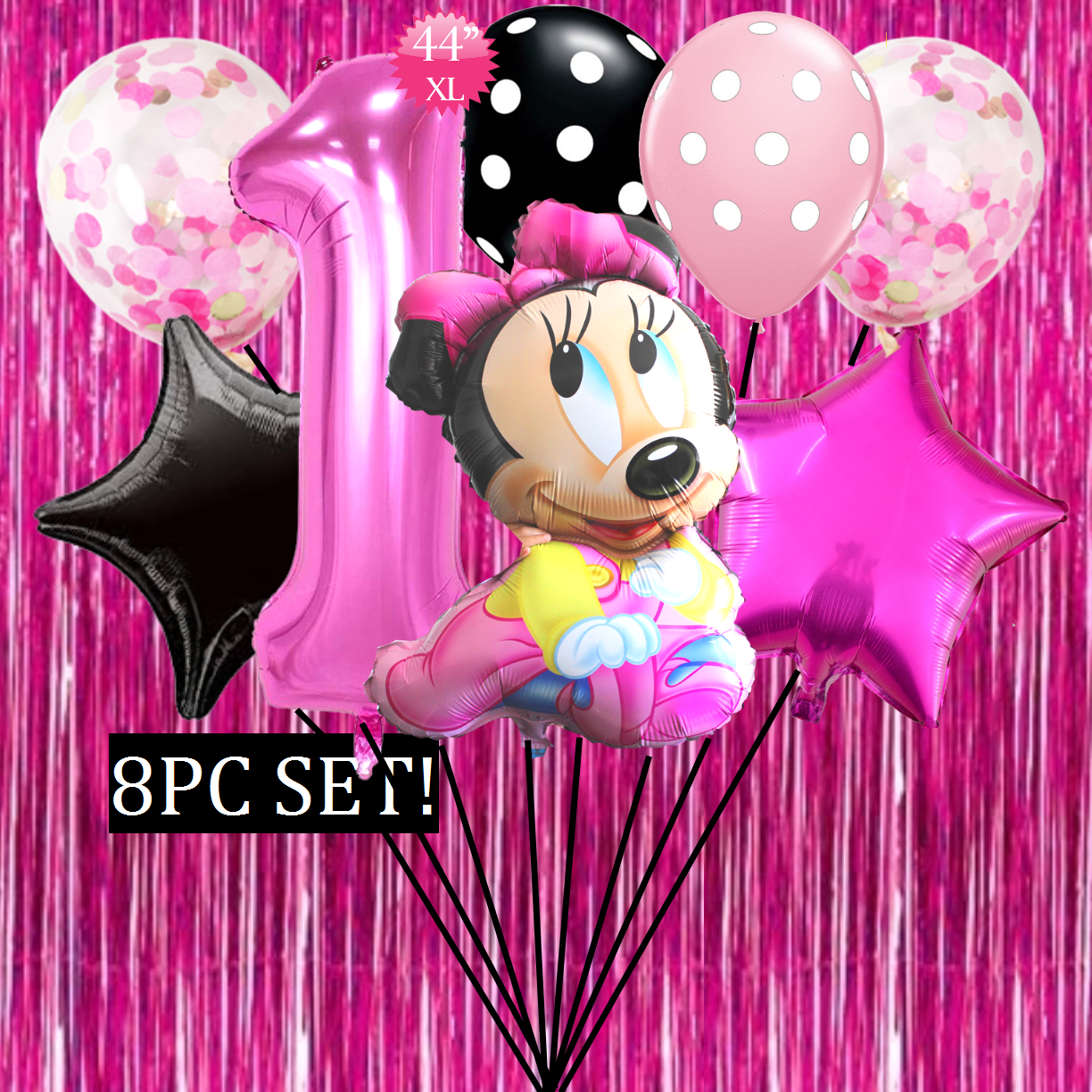 Party Supplies Baby Mickey Minnie Mouse 1st Birthday Balloons