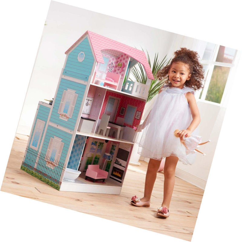 teamson posh 2 in 1 kitchen dollhouse