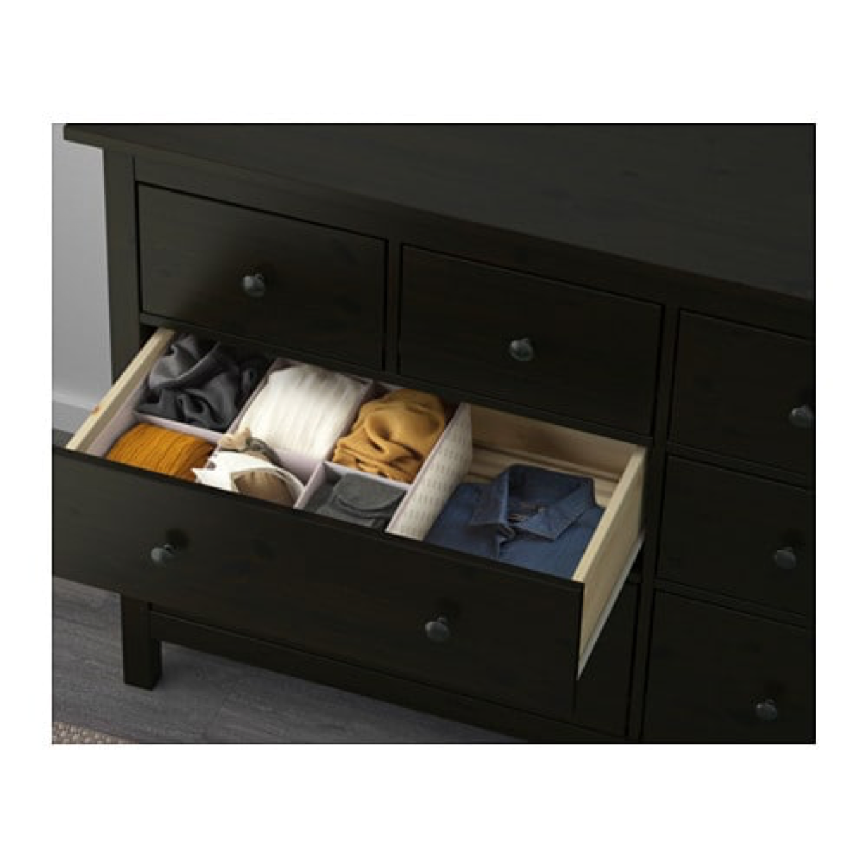 Ikea Hemnes 8 Drawer Dresser Black Brown 903 186 07 609 99