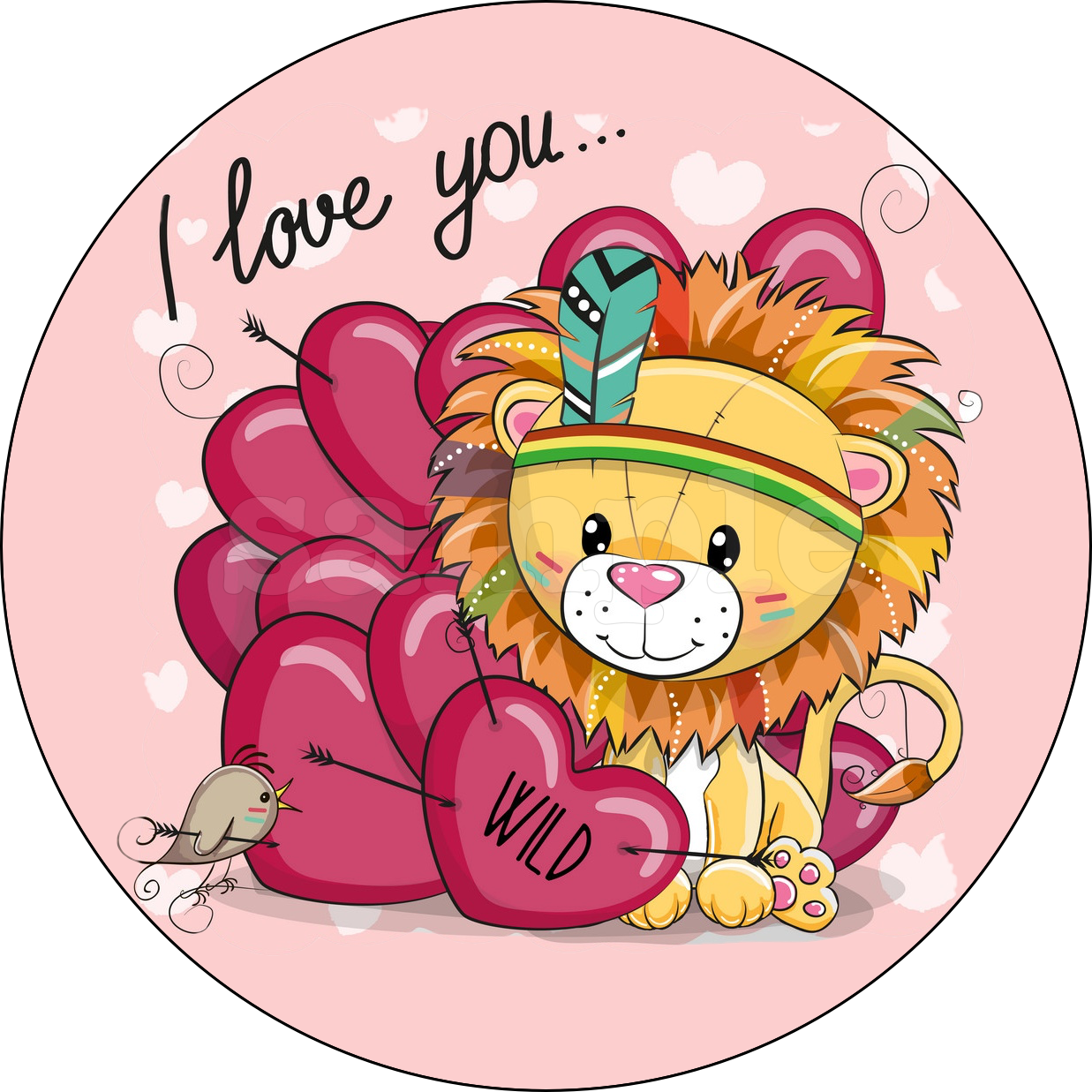 Other Gift Party Supplies Lion Mignon Animal Deco Gateau Disque Azyme Comestible Anniversaire Fete cm Home Garden