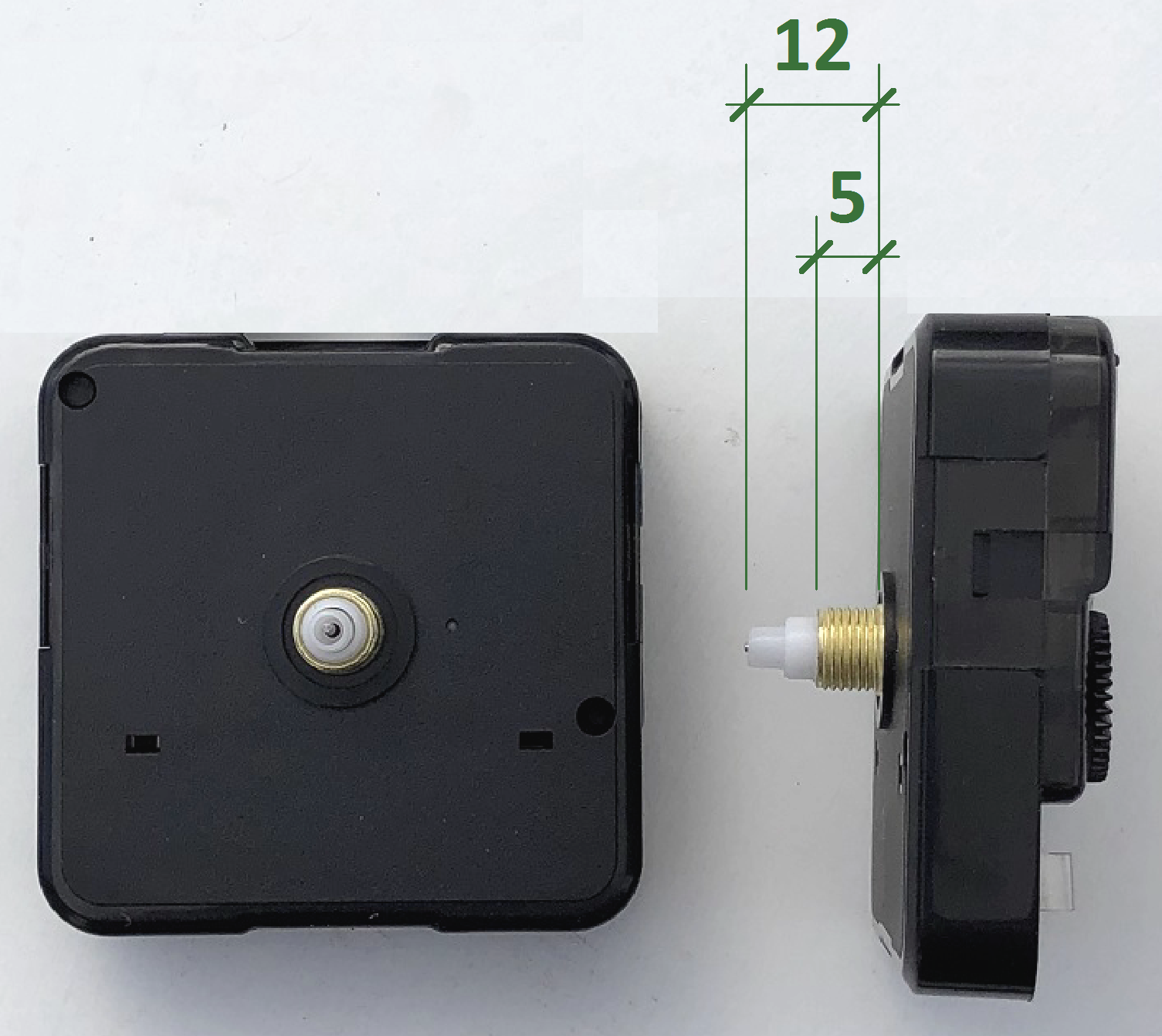 QUARTZ CLOCK MOVEMENT, Sangtai 5168S, 6168S, 6188S, short shaft 12mm ...