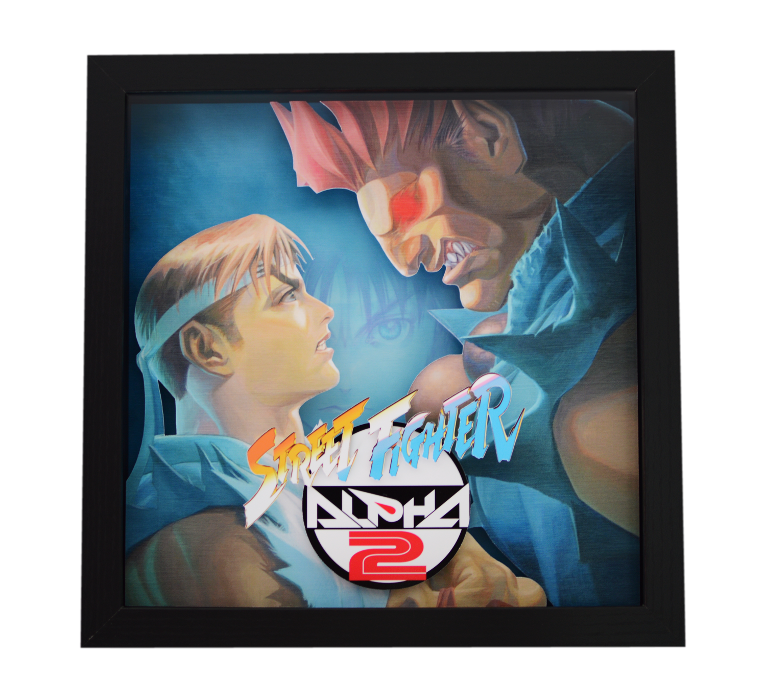 Street Fighter Alpha 2 Cover Art 3d Shadow Box Frame 9 X 9 55 00 Picclick