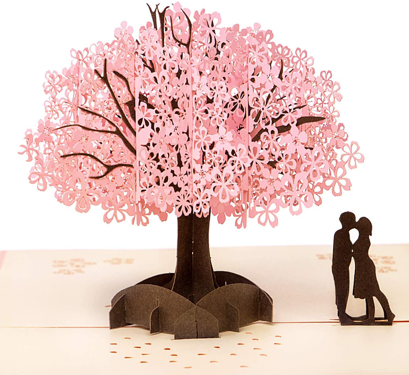 Carte Saint Valentin Anniversaire Bonne Fetes Arbre De Vie Pop Up Kirigami 3d Maison Cartes De Voeux Papeterie