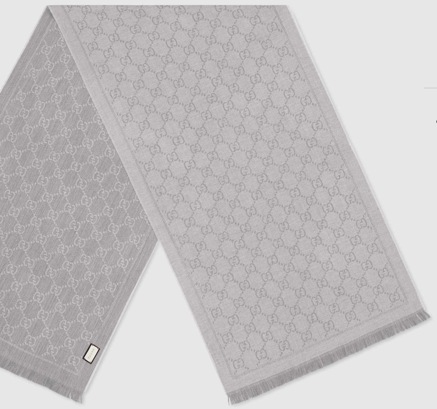 350 Gucci Gg Jacquard Knitted Scarf 100 Wool 100