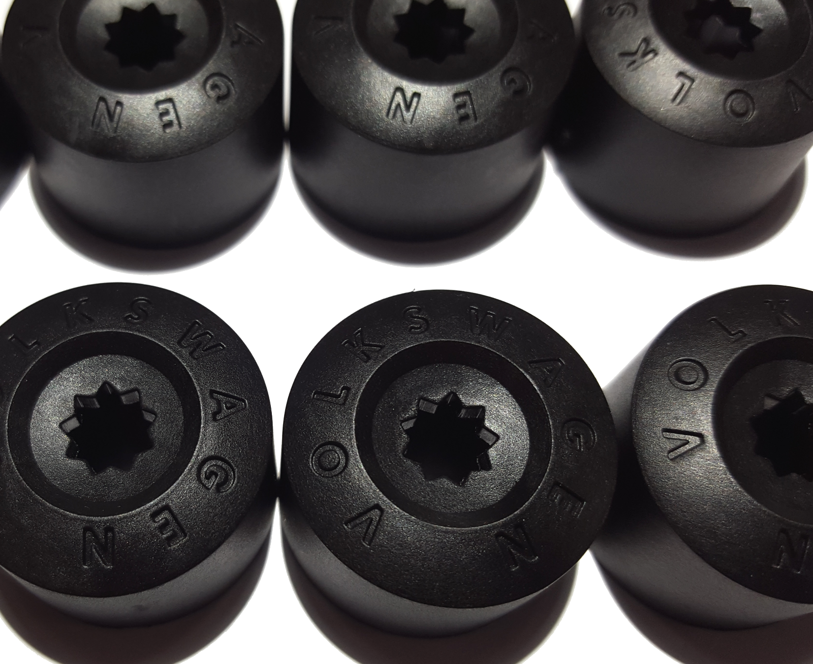 GENUINE VW WHEEL Nut Bolt Plastic Cover Caps 4 Normal,1 Locking Golf