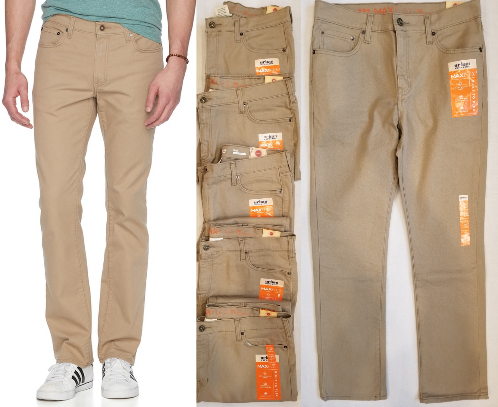 urban pipeline ultimate flex khaki slim straight