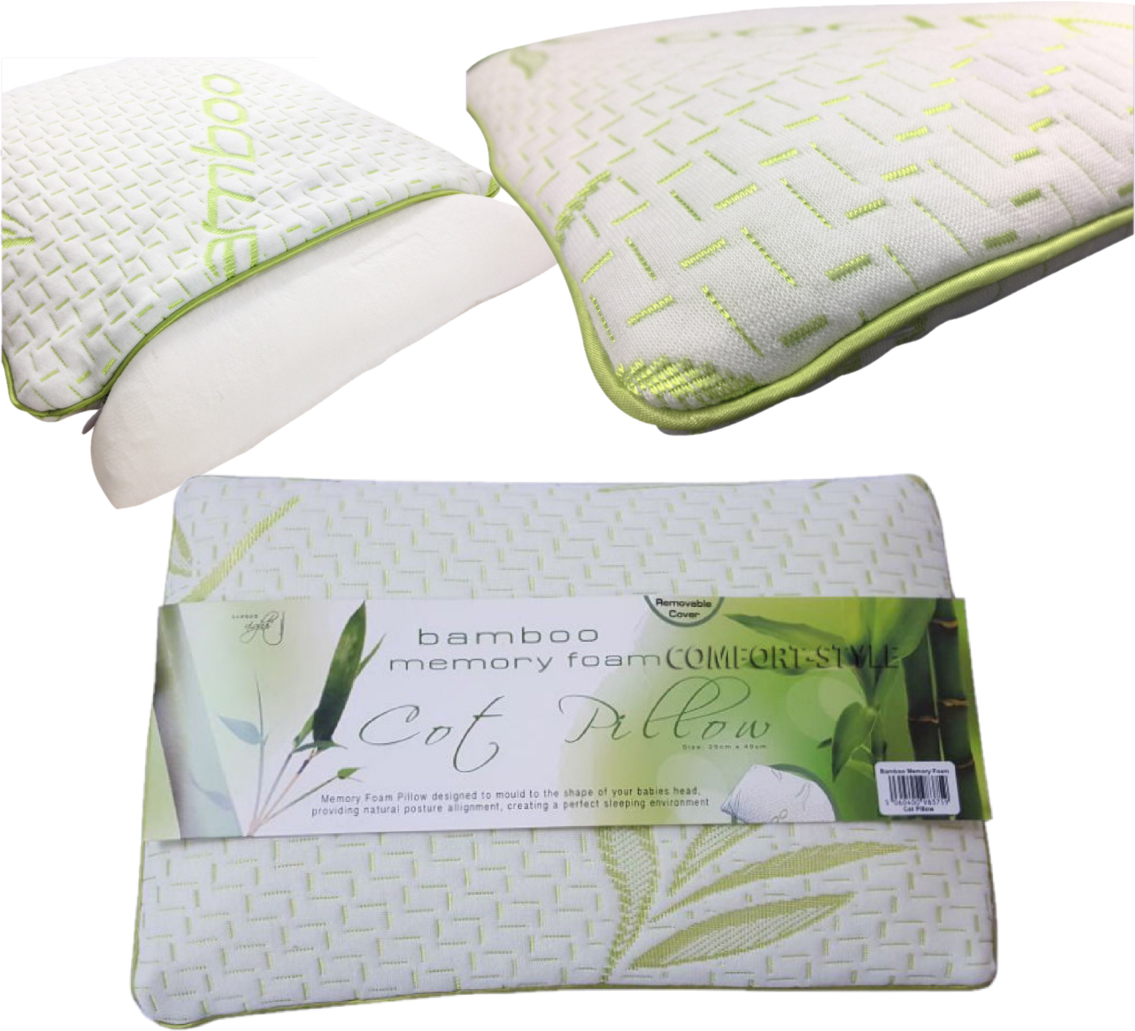 Pillows Kids Bamboo Contour Anti Allergy Memory Foam Toddler Baby