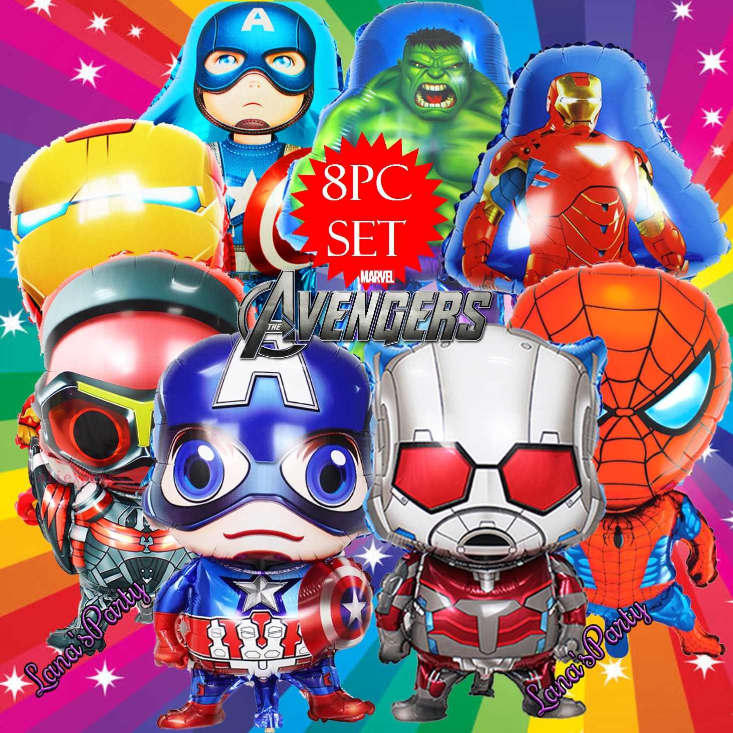 Avengers Decorations Party Balloons Iron Man Captain America