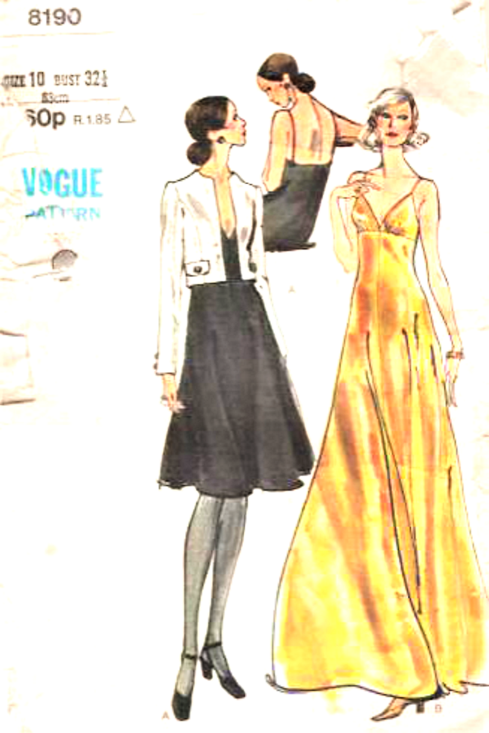 1950 S Vintage Vogue Sewing Pattern Wedding Cocktail Dress With