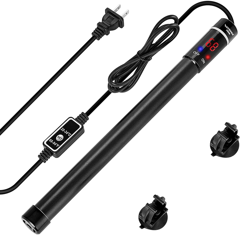AQUARIUM HEATER SUBMERSIBLE Titanium with Intelligent LED 