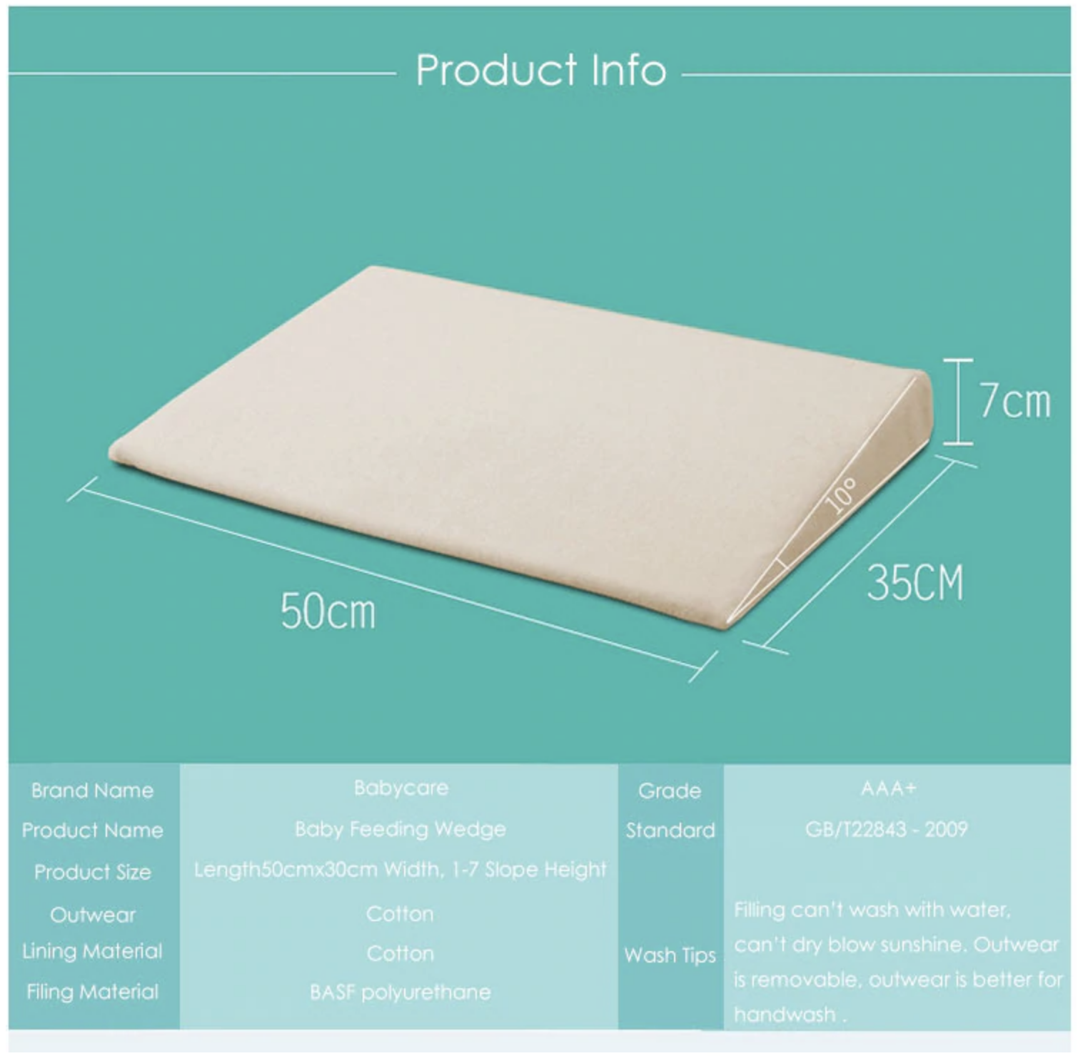 Memory Foam Baby Wedge Pillow Bundled With Side Sleeping Pillow