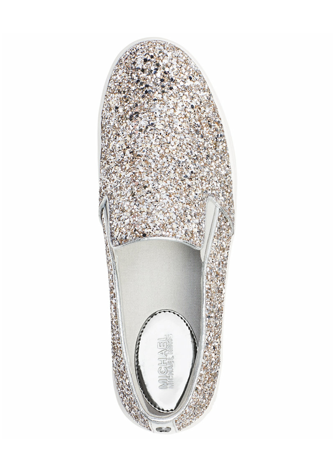 michael kors keaton glitter slip on