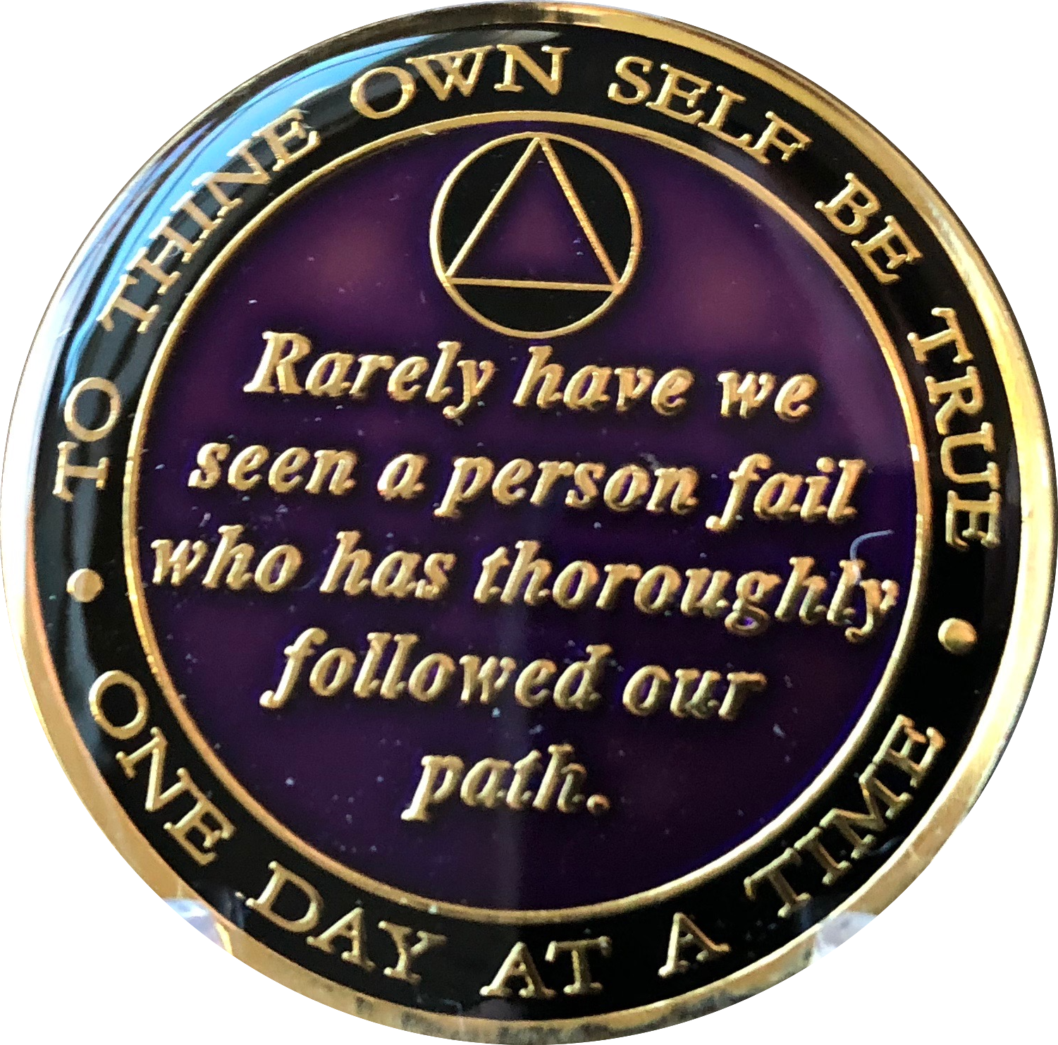 8 Year AA Founders Purple Tri-Plate Medallion Bill /& Bob Sobriety Chip Eight