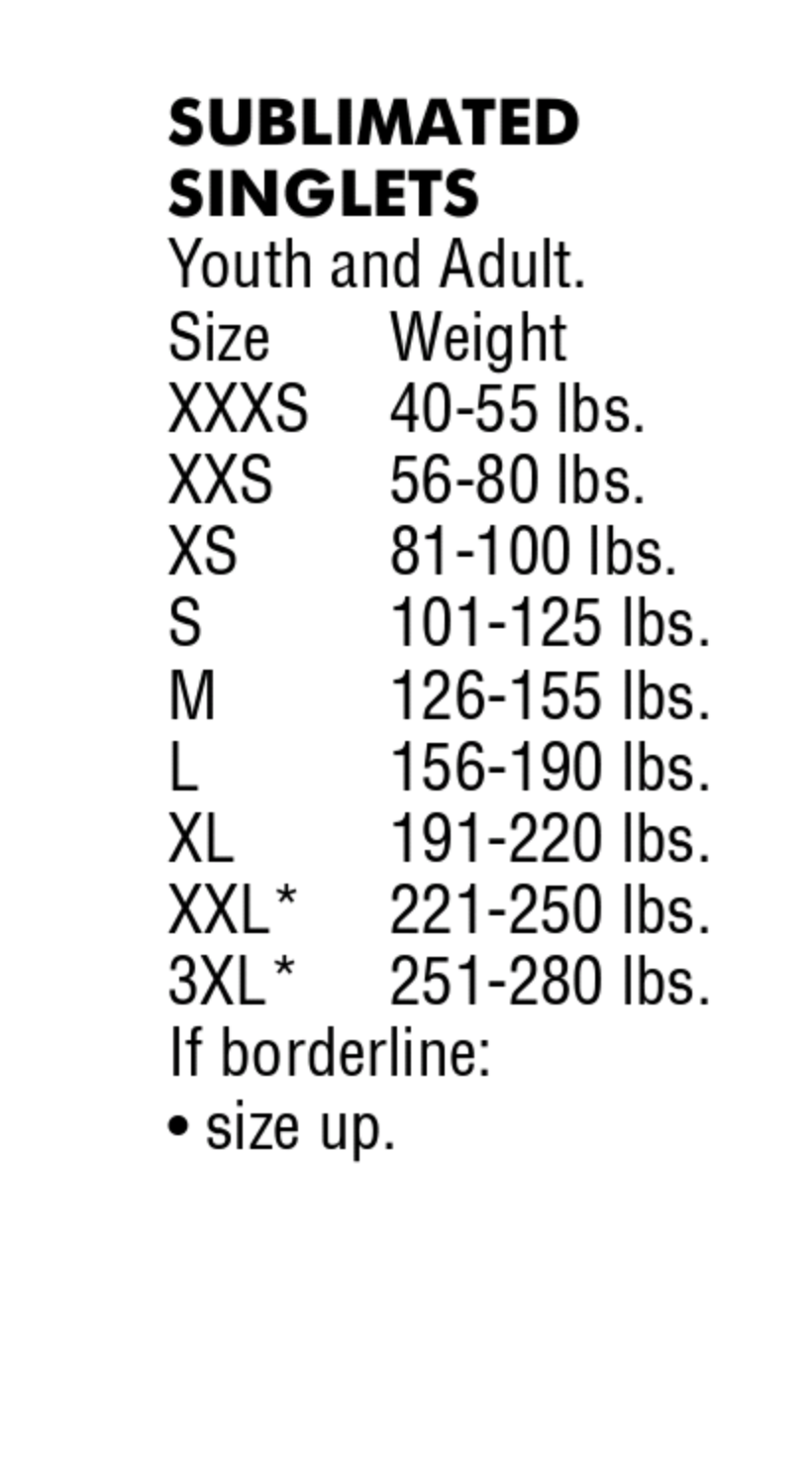 Cliff Keen Size Chart