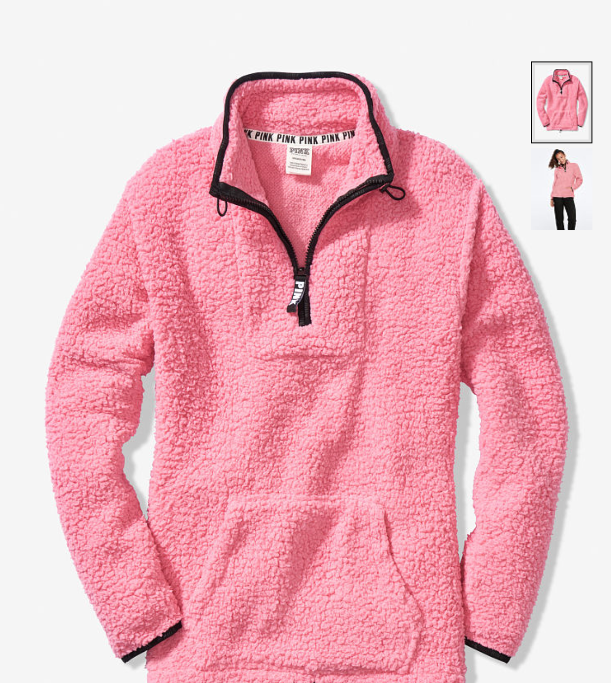 victoria secret sherpa quarter zip