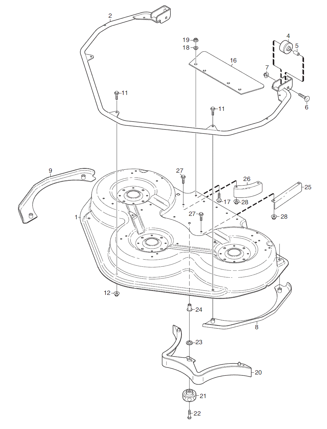 STIGA PARK 125 cm Combi pro multiclip deck spares, parts belts, blades