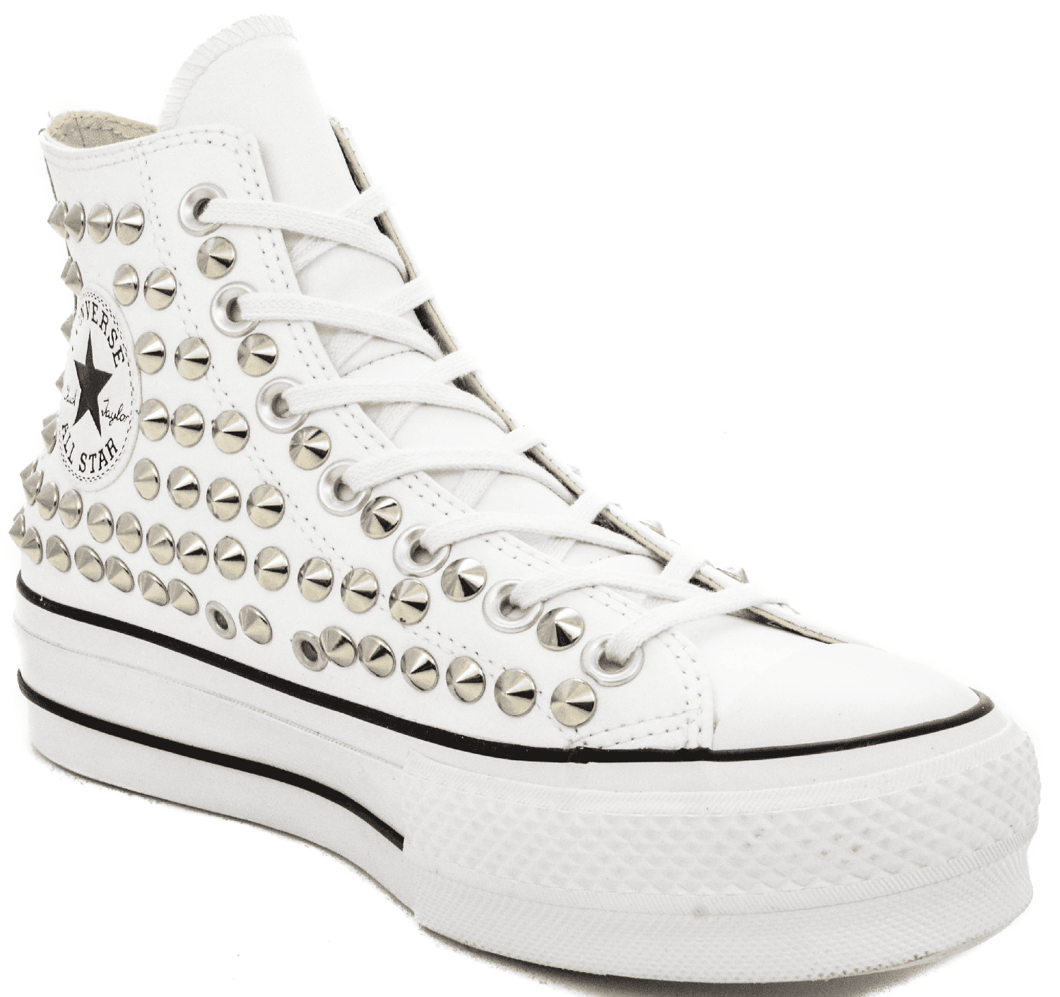 converse bianche platform 2d