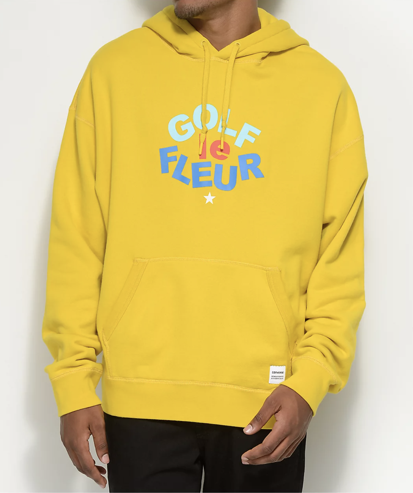 yellow golf hoodie