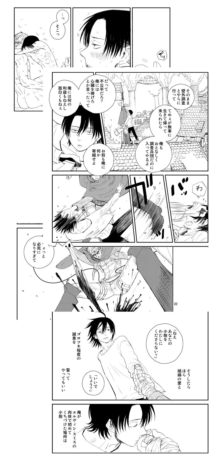Doujinshi Attack On Titan 思い出すことなど Erwin X Levi Yaoi 17 00 Picclick