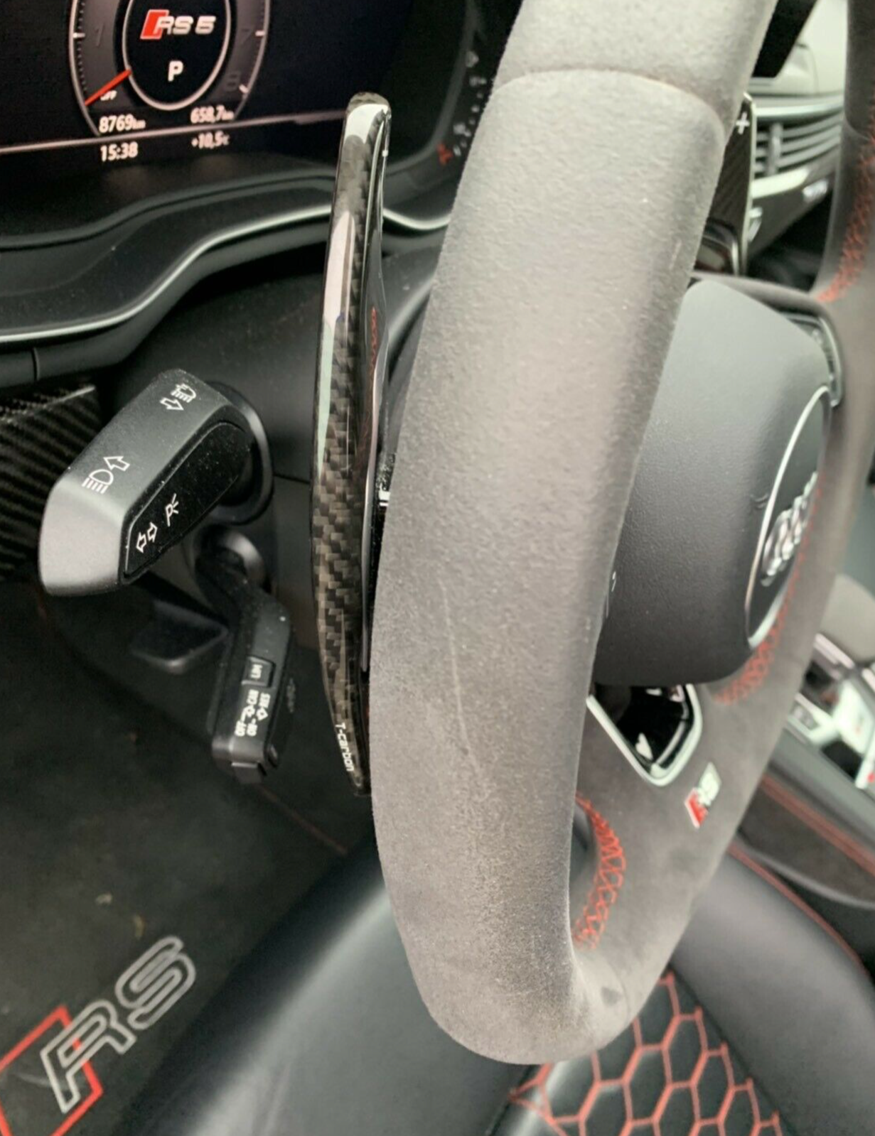 H-Customs Schaltwippen Shift Paddle RS R8 RS3 RS4 RS5 RS6 TT-RS 2016-2018 Alu Rot