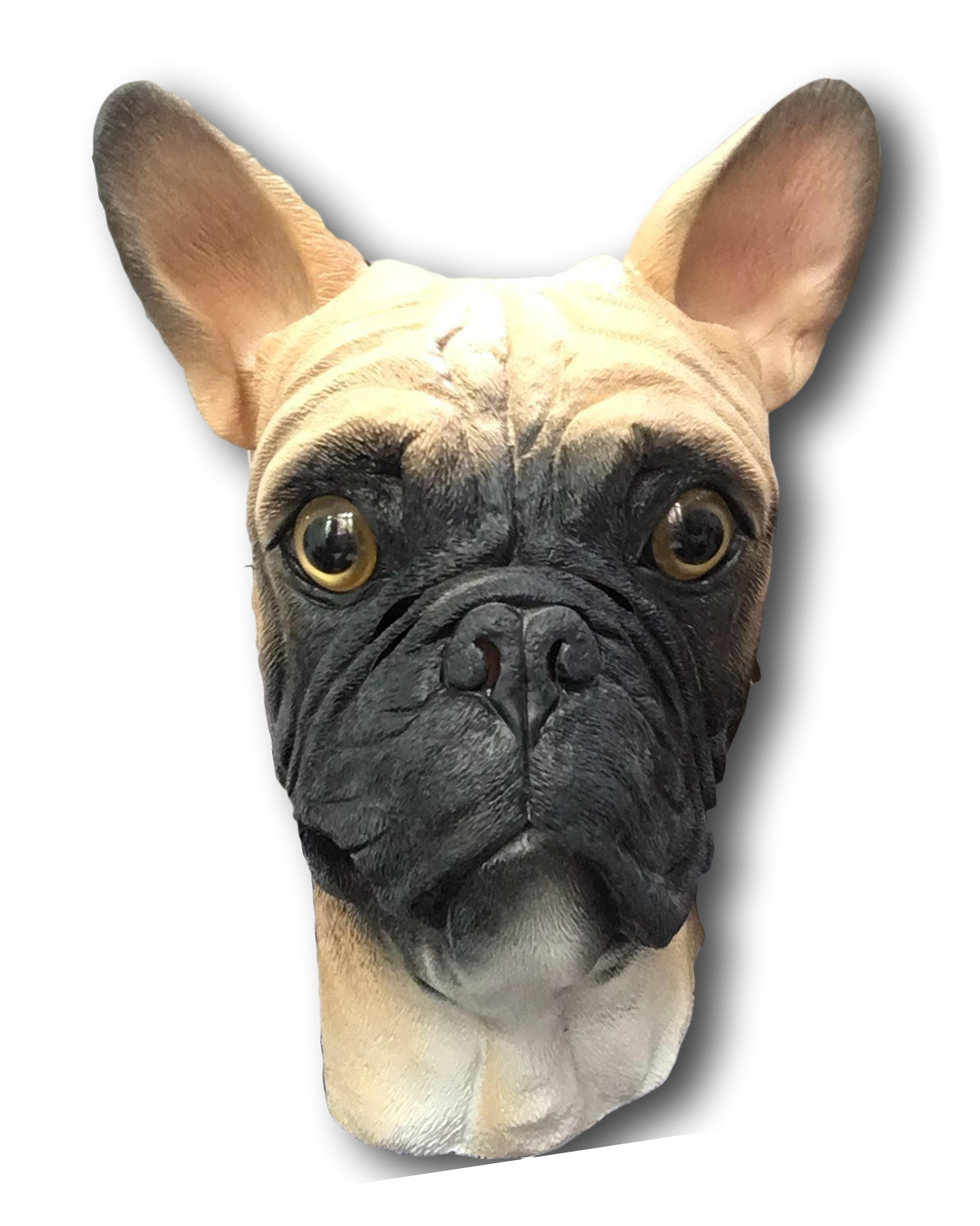 FRANZÖSISCHE BULLDOGGE HUNDMASKE Voller Kopf Deluxe Latex Tiermasken