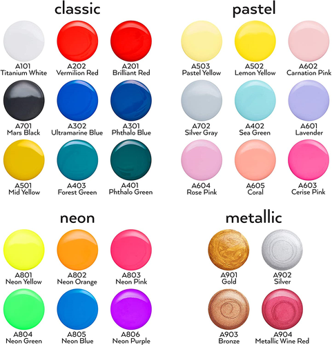 Download ARTEZA ACRYLIC POURING Paint kit, 2oz Bottles, 32 Assorted Colors, High Flow No - EUR 82,01 ...