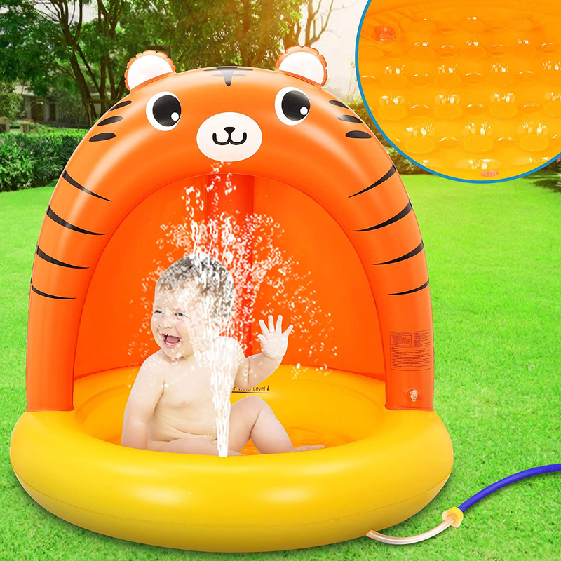Letomy Piscine Pour Bebe Tiger Shade Piscine De Jeu Exterieure A Jet D Eau Eur 41 93 Picclick Fr