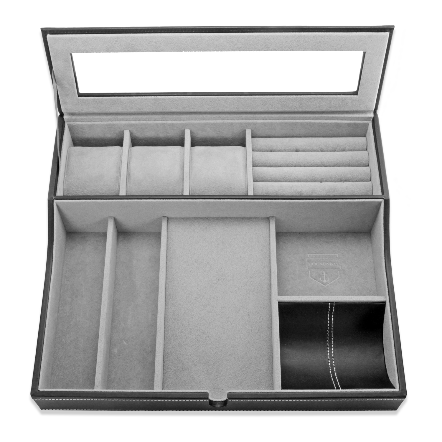 Houndsbay Navigator Dresser Top Valet Tray Organizer For Men W