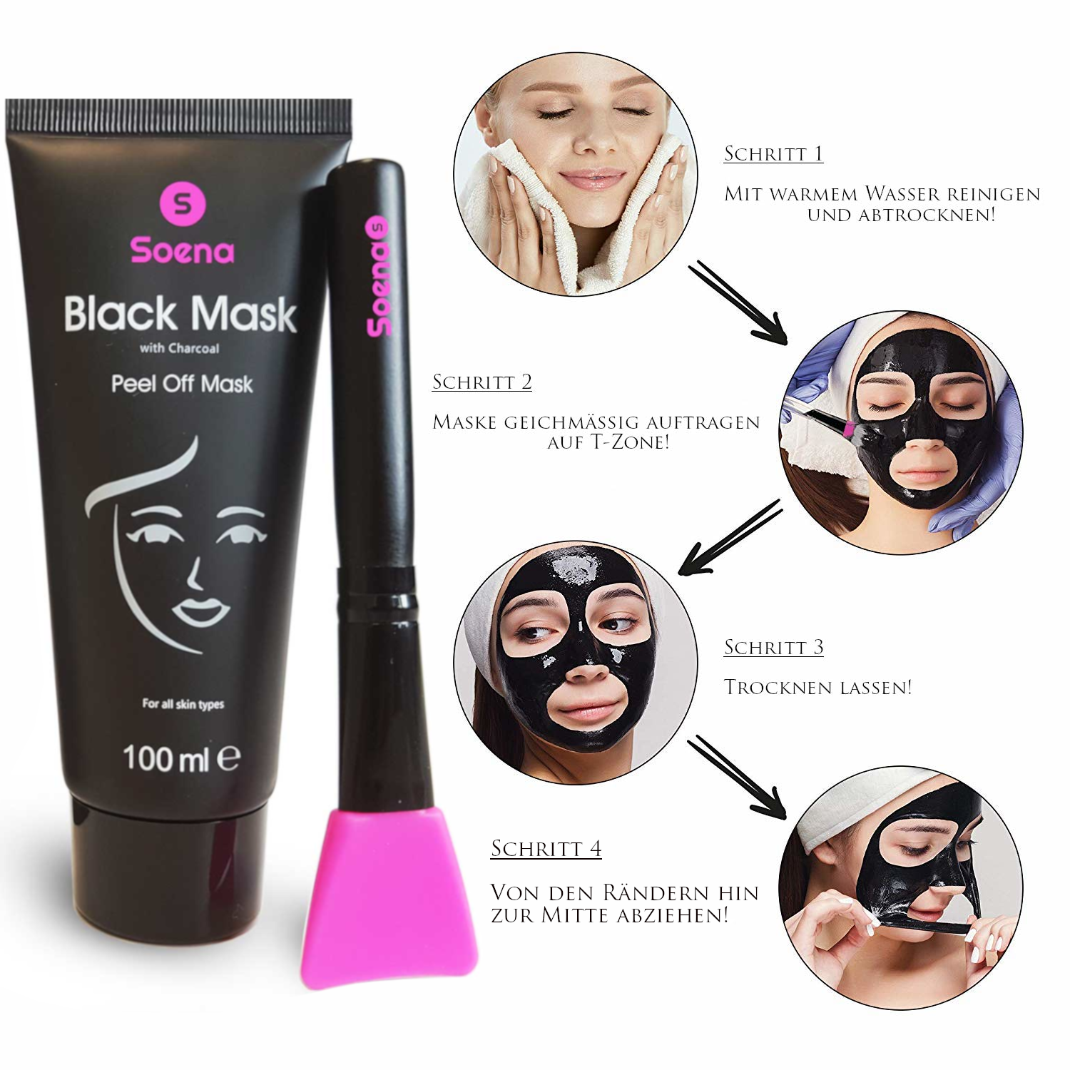 Das Original Black Mask Xxl Tube 100 Ml Mitesser Maske Blackhead Killer Eur 12 99 Picclick De