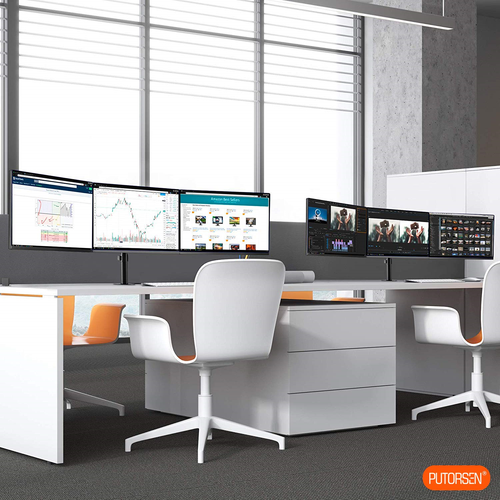 Putorsen Triple Monitor Stand For 13 27 Lcd Led Screens Three