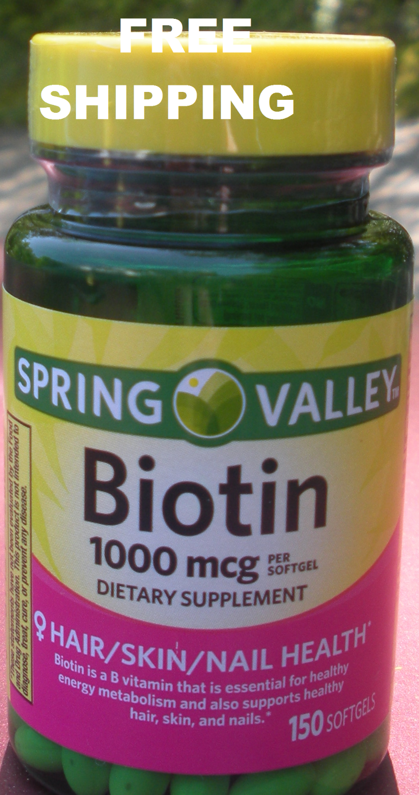 Spring Valley Biotin 1000 Mcg 150 Softgels Healthy Hair Skin Nails