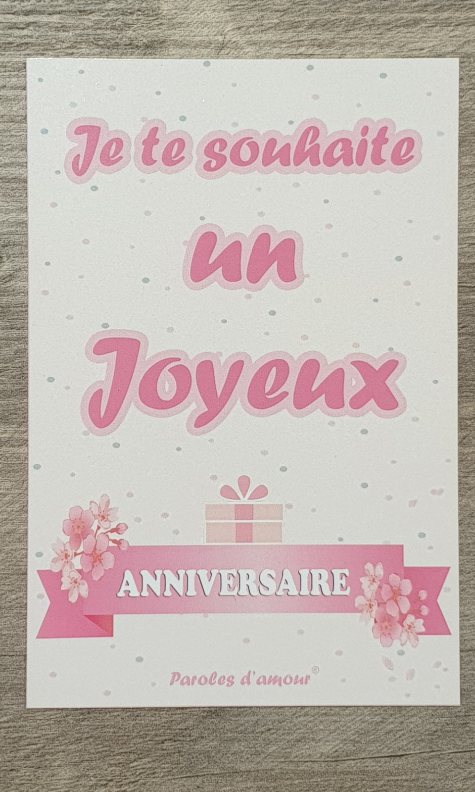 Carte D Anniversaire Je Te Souhaite Un Joyeux Anniversaire Paroles D Amour Eur 2 50 Picclick Fr