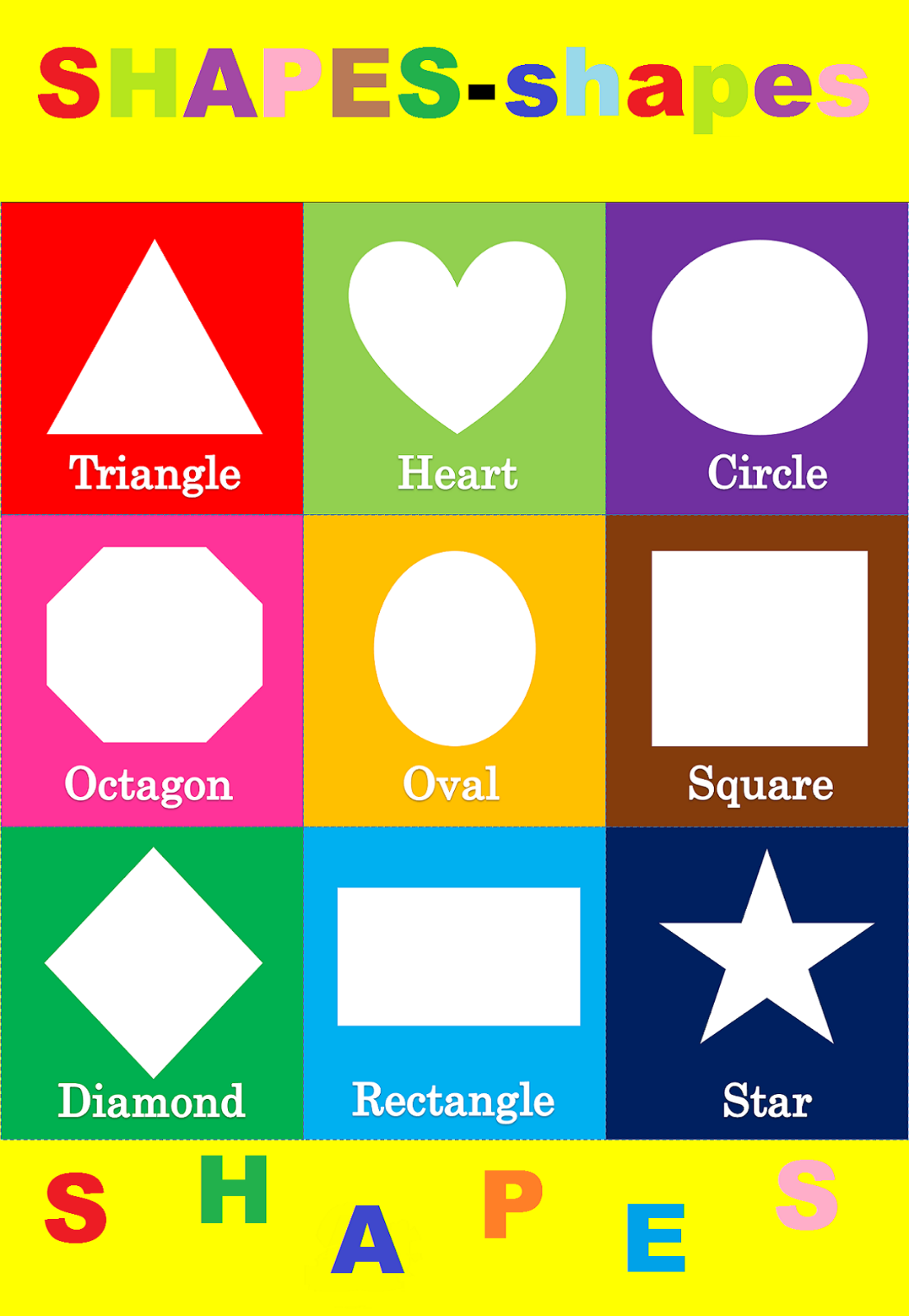 2 x childrens kids chart numbers 1 10 basic shapes a4 size education