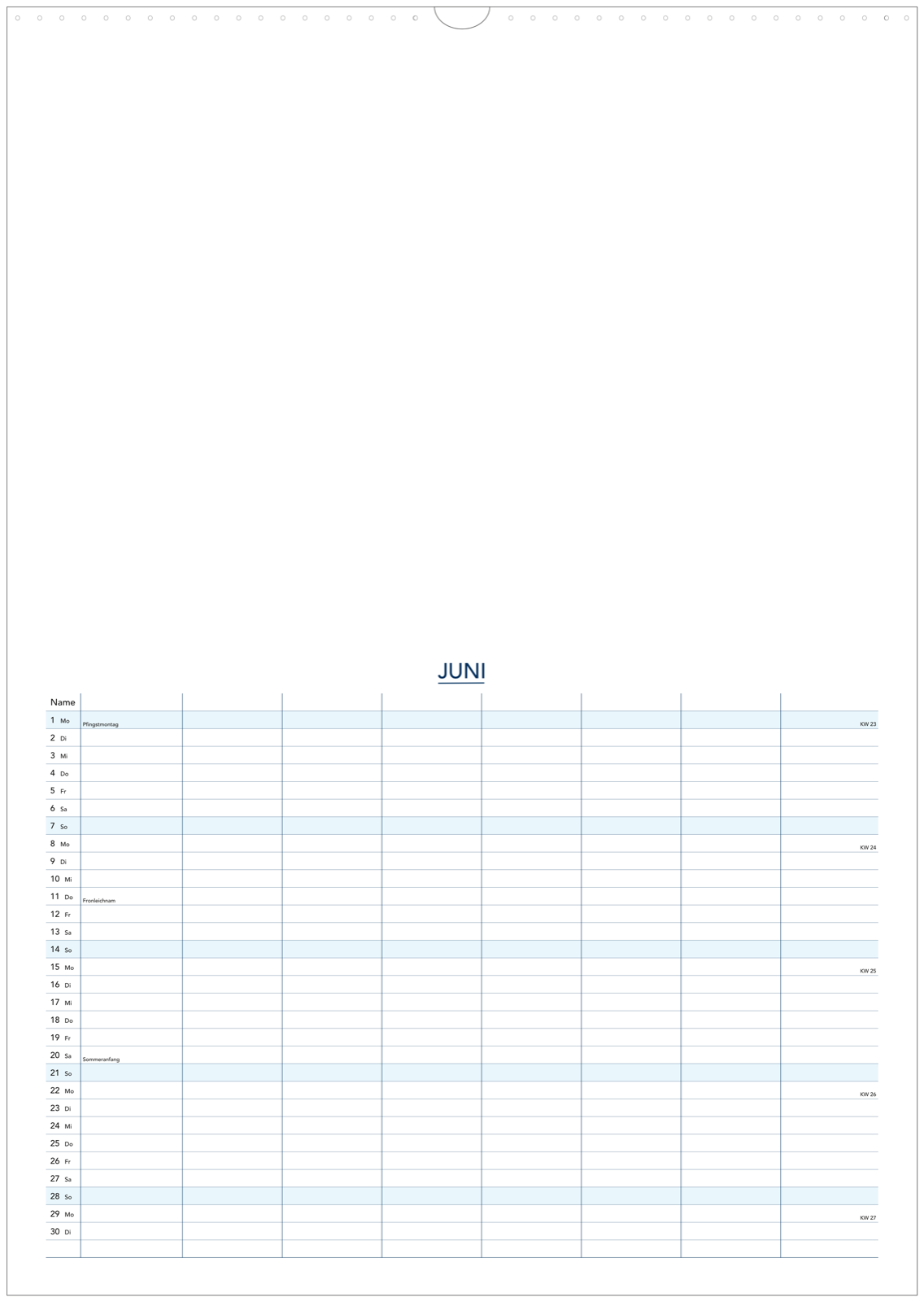 Familienplaner Bastelkalender 8 Spalten Diy Familienkalender Eur 37 95 Picclick De