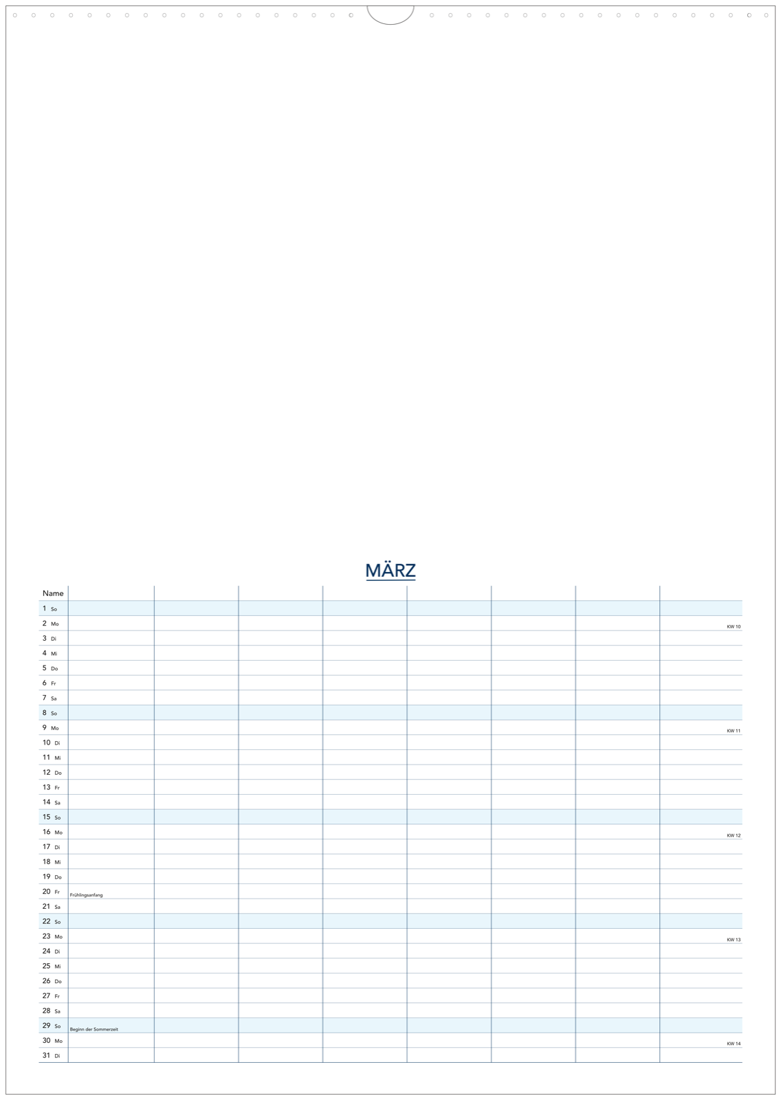 Familienplaner Bastelkalender 8 Spalten Diy Familienkalender Eur 37 95 Picclick De
