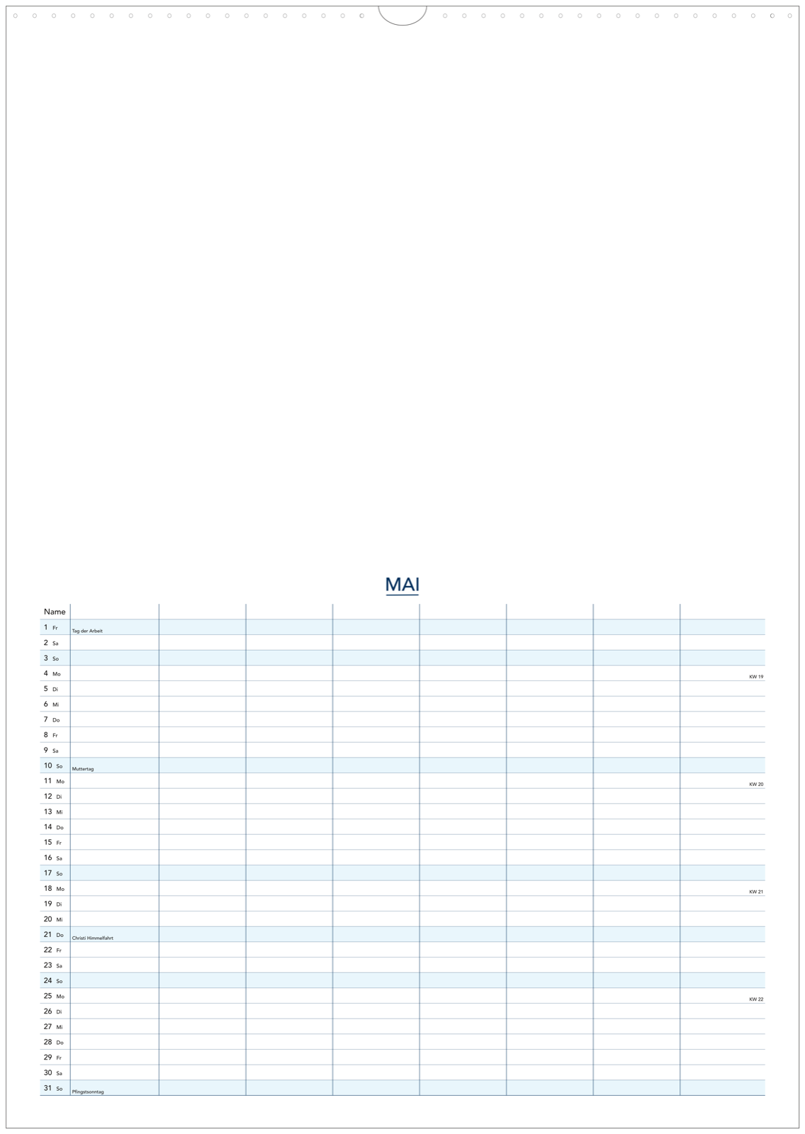 Familienplaner Bastelkalender 8 Spalten Diy Familienkalender Eur 37 95 Picclick De