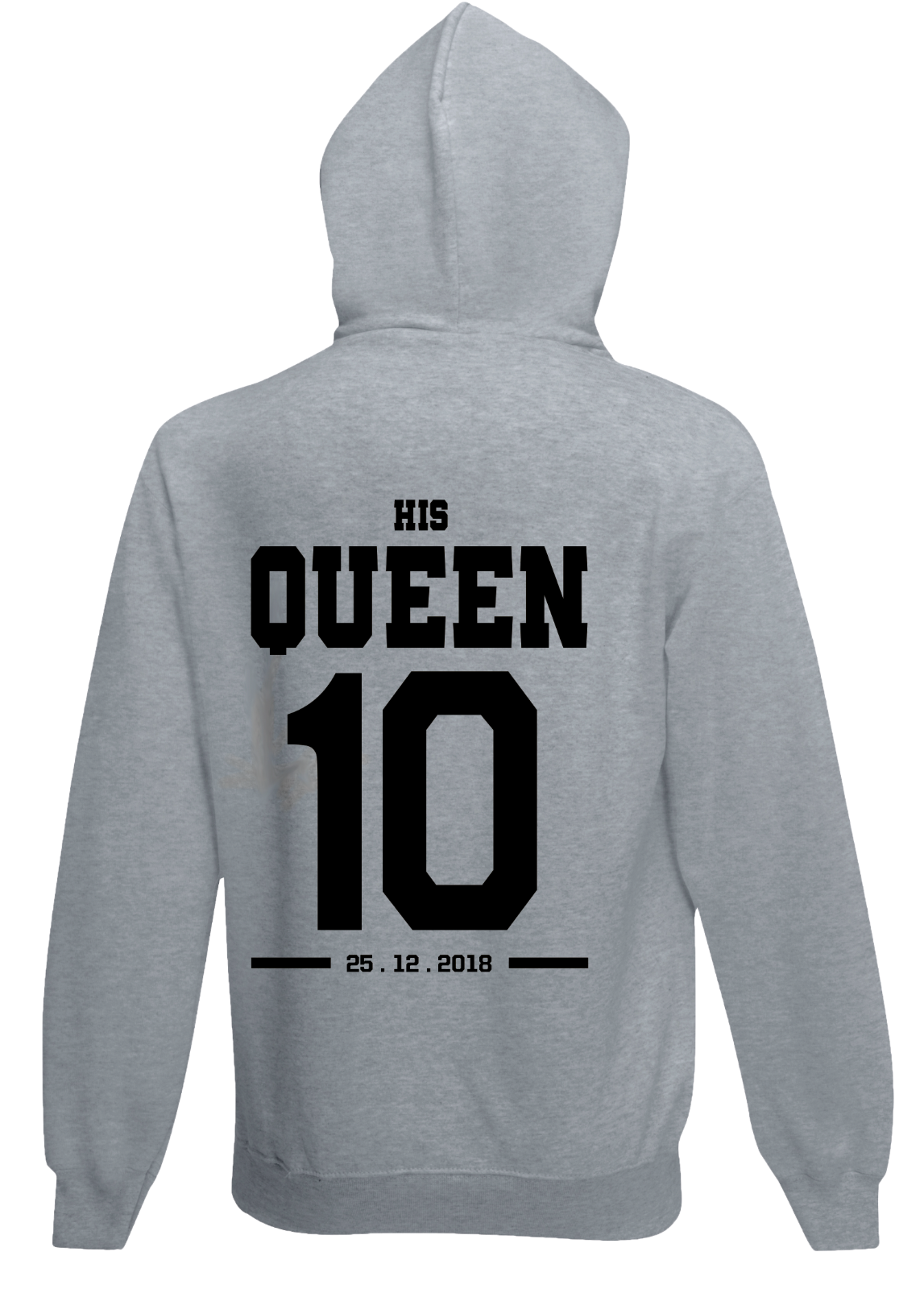 KING QUEEN Hoodie Set Pärchen Mit Wunschzahl und Datum King Queen Kapzenpullover Pärchen Pullover Set