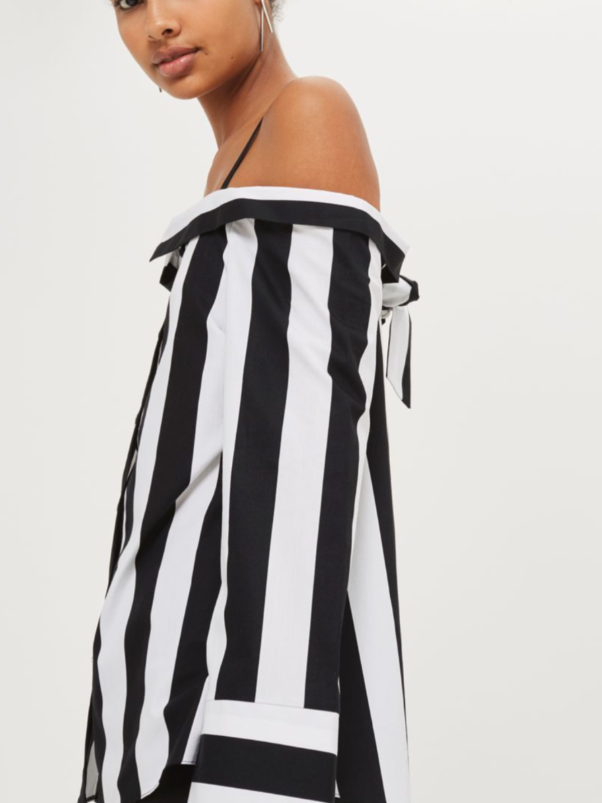 black and white striped shirt topshop