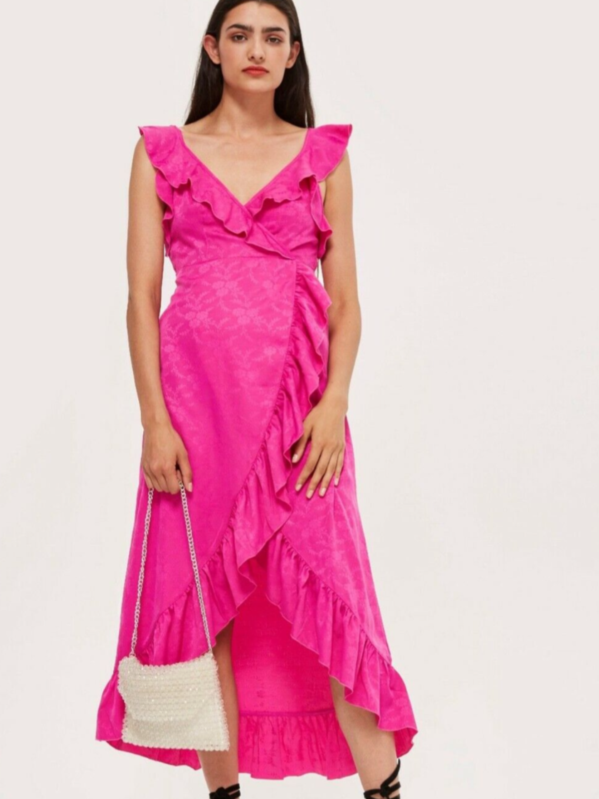 joenie jacquard wrap dress