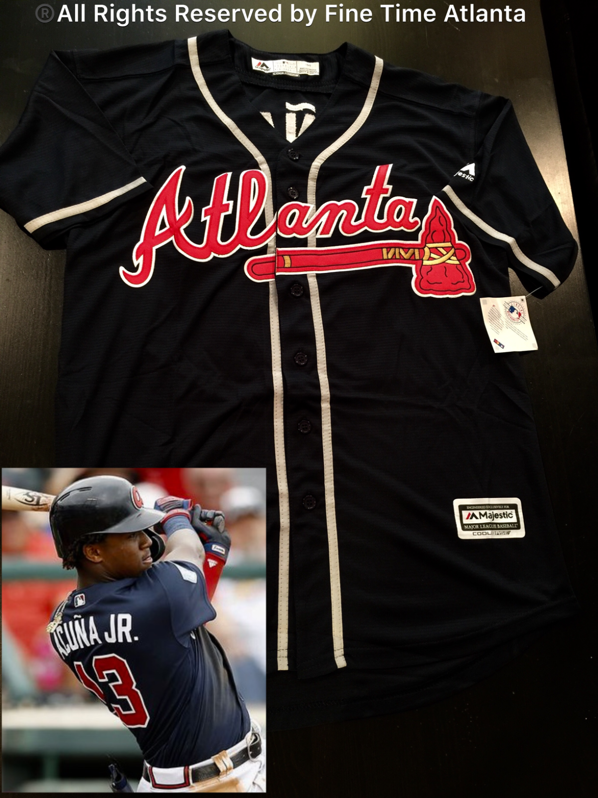 navy blue braves jersey