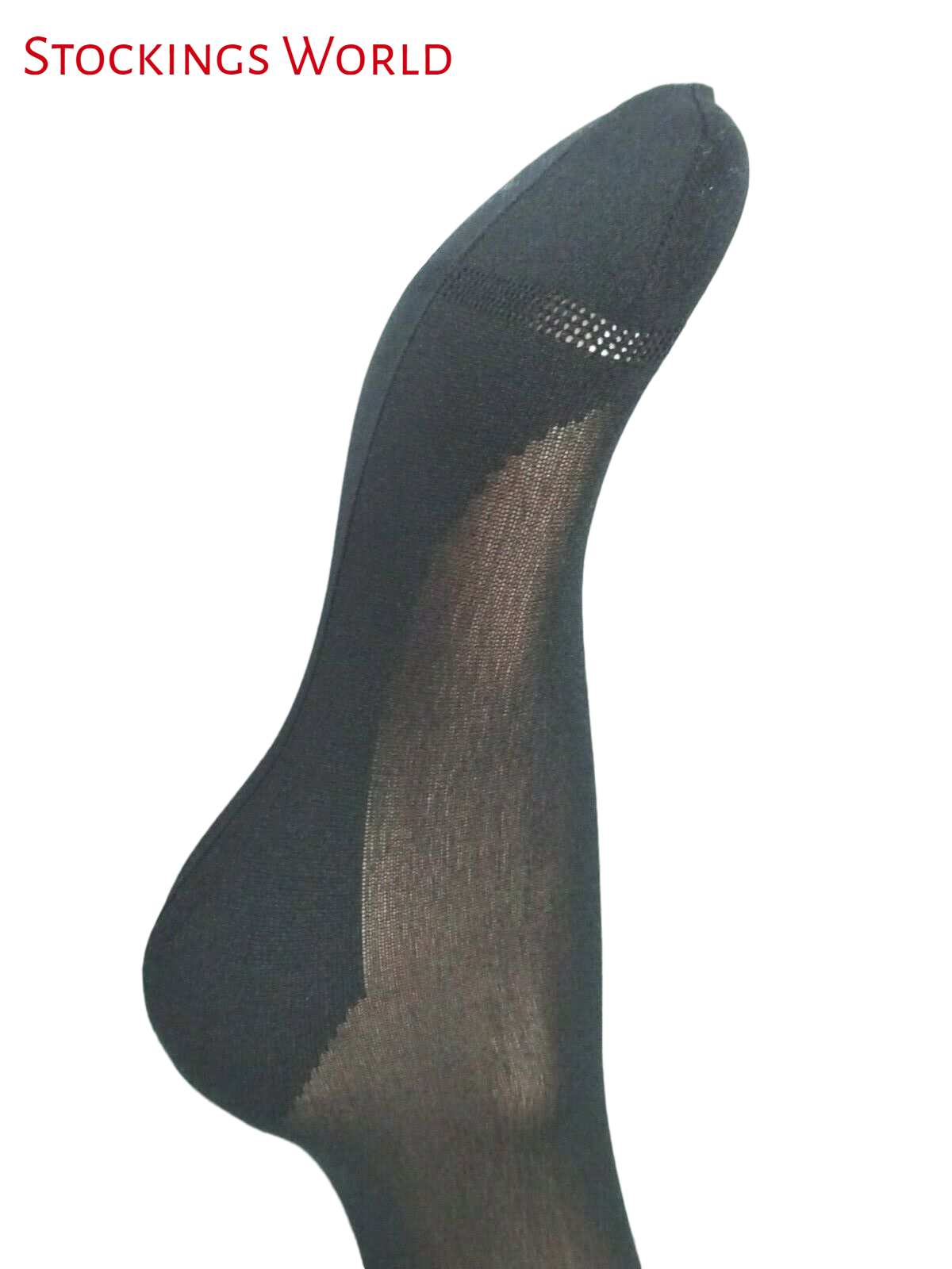 Fully Fashioned Stockings NYLONS Seamed Cuban Heel KEY HOLE WELT Black M//L NEW!