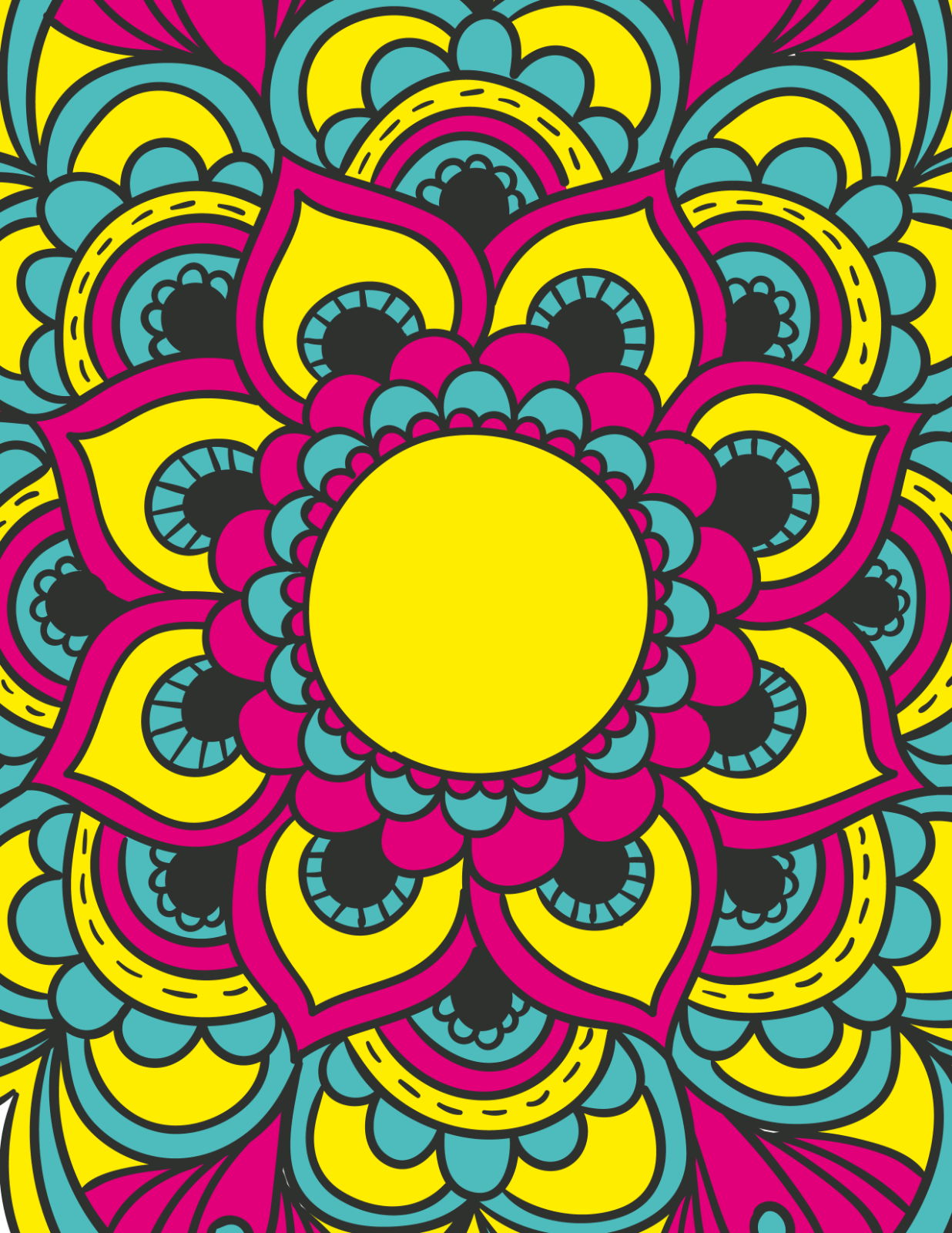 Download DIGITAL BOOK MANDALA Colouring Adult Relax PDF Book/40 ...