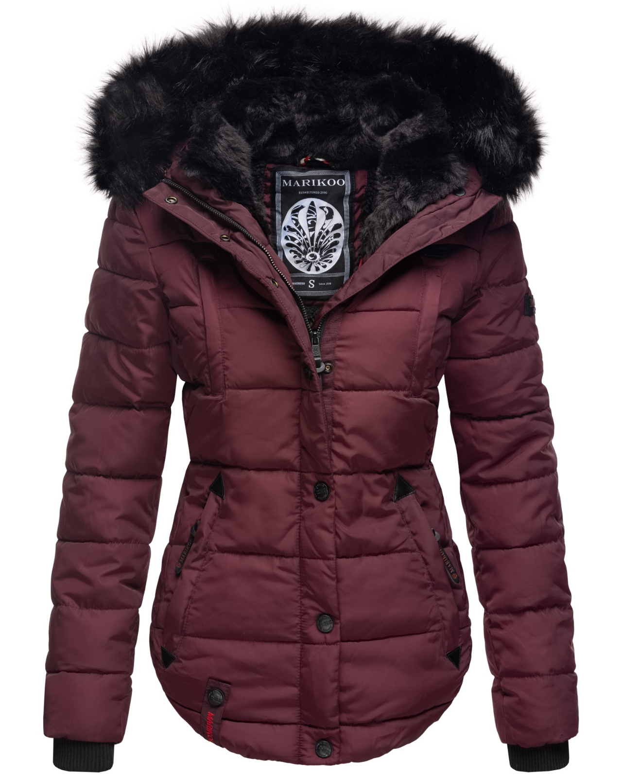 MARIKOO DAMEN WINTERJACKE Parka Mantel gefüttert Kapuze MARIKOO DAMEN WINTERJACKE Parka Mantel gefüttert Kapuze